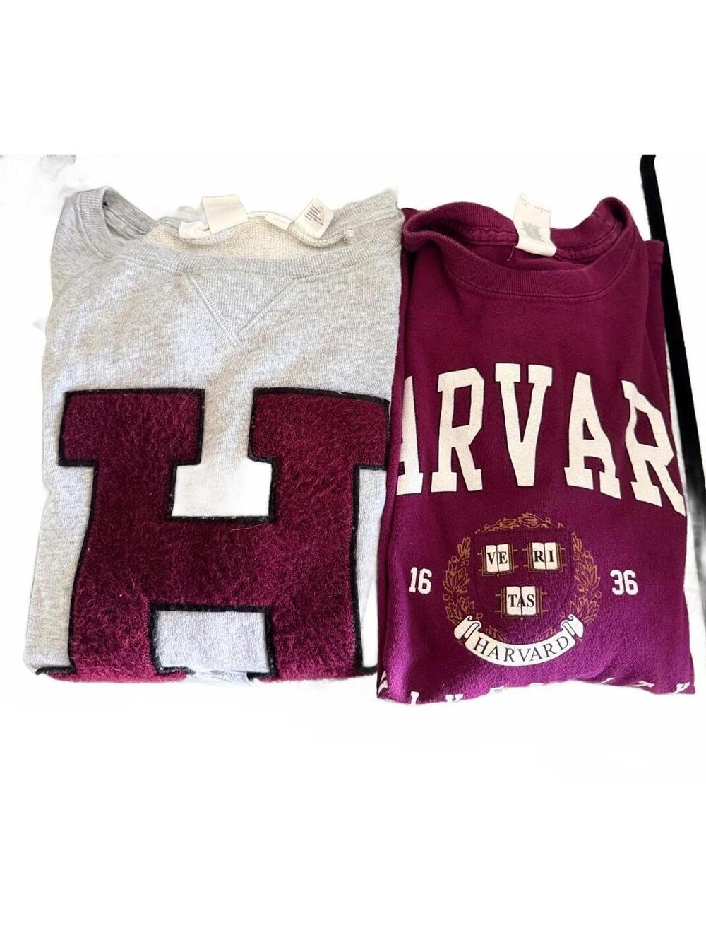 Set of Two Harvard University Sweatshirts Size Medium